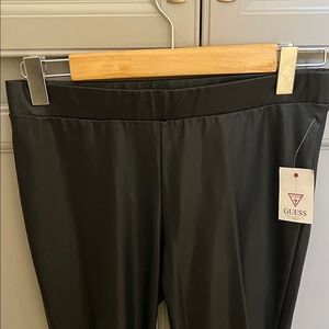 Guess Sleek Black pleather leggings size small nwt.